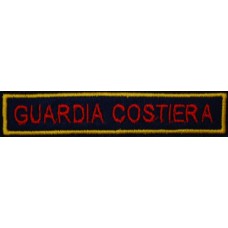 Patch a strappo rettangolare con scritta "GUARDIA COSTIERA"